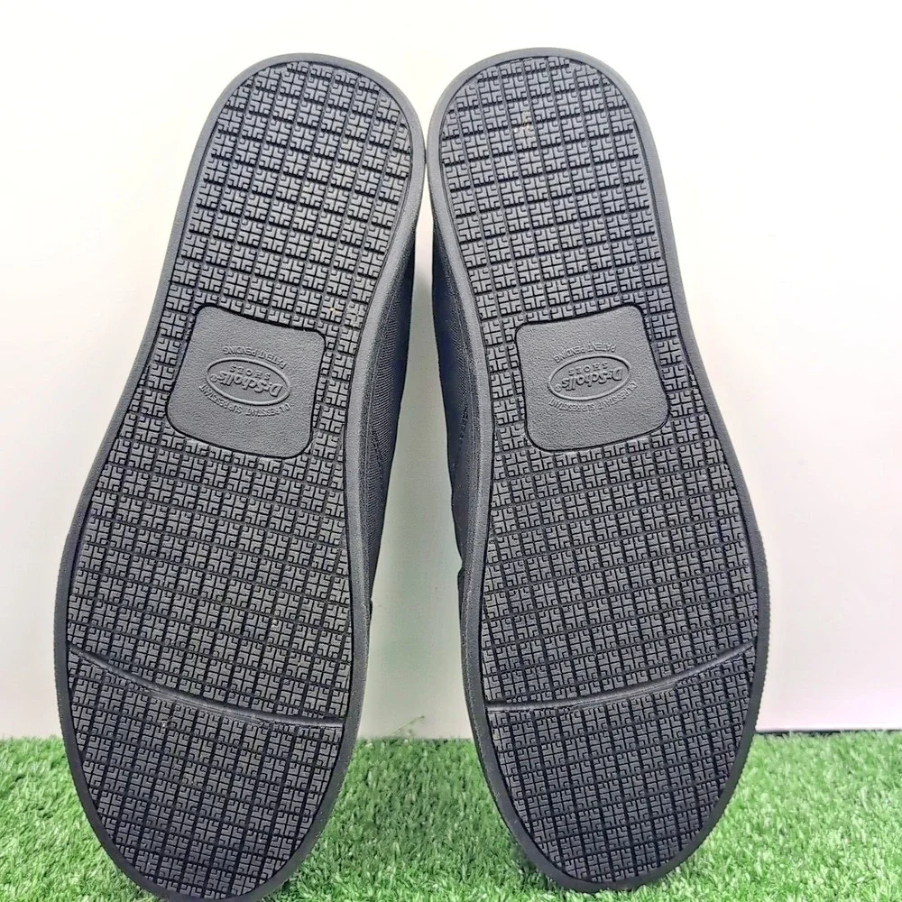 Dr Schollls Valium Shoes Mens 11‎ M Work Sneakers Flat Black Fabric Slip On